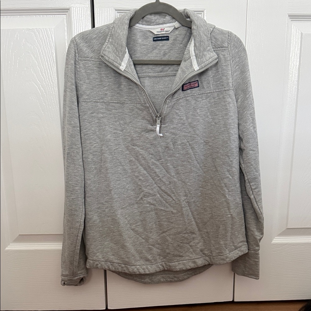 Vineyard Vines Gray Quarter-Zip Pullover